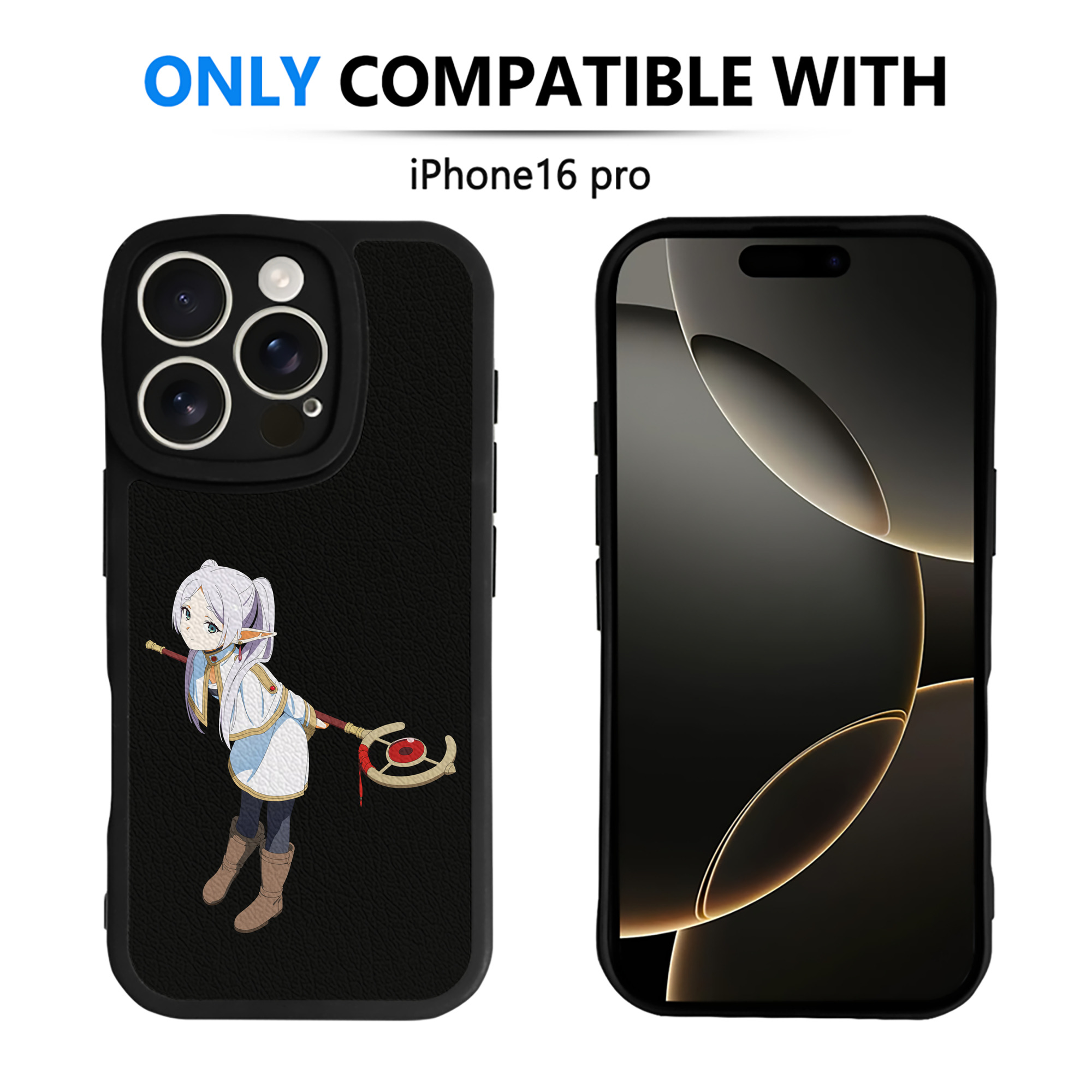 （画像用） 葬送のフリーレン Frieren 【iPhone 16シリーズ対応】シリコンスマホケース（レザー調） 材質：シリコン